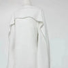 High Neck Cape Sleeve Slim-Fit Maxi Dress Pearl Trim Solid Color Floor Length Modest Abaya Style Formal Occasion Women