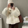 Women's Jacket Korean Version Stand Collar Short Cotton-padded Jacket Thickening Warm Parkas Winter Vintage Coat