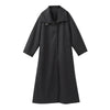 Black Stand Collar Trench Coat Women Casual Long Sleeve Single-breasted Loose Windbreaker Lady Autumn High Street Outwear