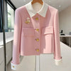 Pink Padded Single-Breasted Woolen Women's Coat Is And Unique And It Looks Good Women's Autumn Women's Coat