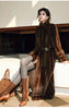 Spring Winter Long Soft Thick Warm Brown Faux Mink Fur Coat Women Elegant Chic Fluffy Overcoat