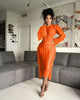 Women Long Sleeve Tassel Bodycon Midi Knit Straight Maxi Dress Autumn Winter O-neck Sweater Vestidos Dresses