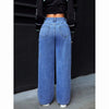 High Waist Wide Leg Jeans Women Vintage Washed Loose Straight Denim Pants Streetwear Casual Baggy