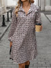 Women's Casual Plaid Long Sleeve V-Neck Dress