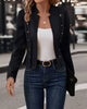 Spring Auutmn Jacket Blazer Coat Double-breasted Stand Collar Buttons Slim Long Sleeves Retro Cardigan Women Outdoor Suit Jacket