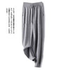 Women 100% Wool Pants Autumn and Winter Soft Comfortable High-Waist Knitted Thicken Pants Female Thin pants Casual Trousers