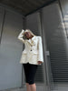 Women's Autumn Winter Slim Waist Chic Blazer Coats Office Ladies Double Breasted Suits Jacket Women Clothing