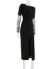Eelgant Lace Women's Dress Patchwork Long Sleeves Autumn Party Slim Fit Sheath Velvet Sexy Split Female Vestidos