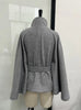 Autumn Elegant Coat Femme Lace Up Slim Woolen Coats Tops Street Casual Solid Turtleneck Jacket Women