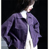 Spring Autumn Corduroy Short Jacket Versatile Women's Casual Coat 5XL Large Size Solid Loose Female Corduroy Outwear
