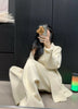 Autumn Winter Women’s Knit Cardigan Vest&Wide Leg Pants Set Comfy Stylish 3-Piece Casual Outfits Warm Knitwear Clothes