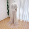 Beaded Mermaid Evening Dress for Women Elegant High Neck Long Sleeves for Women Wedding Party Gown Customized