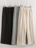 Thick Warm Straight Pants For Women Office Brown Wide Leg Trousers High Waist Women's Loose Pants For Ladies Spring