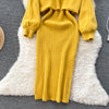 Winter Women Knitted Sets Breading Long Sleeve Pearl Sweater+Knitted Camis Dress Sets Sweater Suits