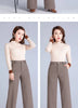Thickened Woolen Wide-leg Autumn Winter Herringbone Makes It Look Slim Straight-leg Casual Pants Women