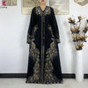 African Clothes Women Dashiki Dress Chiffon Abaya Long Sleeves Dress Islamic Casual Clothing Women Diamond Muslim Long Dress