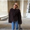 Faux Fur Coat Women Loose Lapel Full Sleeve Fluffy Short Overcoat Autumn Winter Street Lady Furry Warm Overcoat