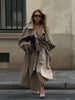 Green Oversized Belt Overcoat Elegant Long Sleeve Women Pleated Lapel Lace Up Windbreaker Autumn Lady Casual Street Outerwear
