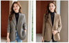 Women Blazer Ladies Grey Coffee Long Sleeve Female Casual Jacket For Autumn Winter Double-Breasted Suit Female Outerwea