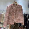 Spring Autumn Comfortable Be all-Match Short Women's Coat Small Fragrant Wind Loose Temperament Female Coarse Tweed Jacket