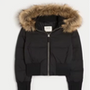 Chic Fur Collar Hooded Women's Cotton Jacket Solid Zipper Slim Waist Pocket Warm Thick Coat Winter Autumn Female Outerwear