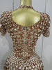 Shiny Shell Sequins Bodysuit Dress Women Sexy Nightclub Dance Performance Clothing Birthday Party Dresses