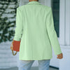 Autumn Pink Blazer Women Slim Elegant Blazers Jacket Women's Buttons Double Breasted Blazer Office Ladies Work Coats Jacket