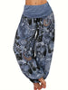 Plus Size 1XL-8XL Woman‘s Multi-color Digital Printed Harem Pants Trousers Ladies Long Leg Wide Leg Pants Pants