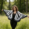 Women's Butterfly Knit Shawl Cape Crochet Monarch Butterfly Cardigan Coat Spring and Autumn Shawl Top Outerwear