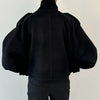 Elegant Women's Short Woolen Coats Stand Collar Double Breasted Long Sleeve Female Jacket Autumn Winter Lady Warm Outwear