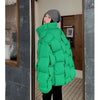 Winter Women Parkas Warm Down Cotton Coats Bubble Jacket Thick Knitted Loose Puffer Coat Stand Collar Female Outwear