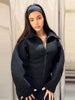Stand Collar Side Placket Suit Jacket Women Elegant Long Sleeve Button Pocket Loose Coats Spring Chic Office Lady Outerwears