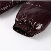 Chic Soild Cropped Quilted Jacket With Hood For Women Casual Zipper Pocket Oversized Warm Coat Lady Winter Street Outerwear
