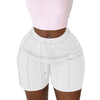 Women Sporty Activewear Draped Shorts Yoga Jogger Elastic Shorts