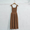 Retro Women's Corduroy Dress Square Neck Casual Medieval Dresses Vestidos Para Mujer