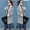 Winter Lamb Wool Woolen Coat Thick Plus Velvet Warm Cotton Coat Women Long Grid Parker Overcoat Plus Size Cold Trench Coats
