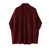 Women 100% Merino Wool Shawl Spring Autumn Sweater Capes Grace Style Cashmere Capes Knitwear Cardigan
