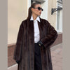 Women Faux Fur Overcoat Chic Lapel Long Sleeve Loose Fluffy Coat Lady Winter Warm Elegant Street Outerwear