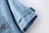 Denim Cape Coat Female Jacket Double Breasted Jackets Women Office Lady Windbreaker Denim Basic Coats Autumn Overcoat