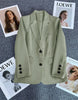 Elegant Office Lady Blazers for Women Long Sleeve Single Button Blazer Coats Female Top Suit Jackets Outerwears