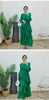 Spring Ruffles Pleated Dress Women Round Neck Flare Sleeves Loose Chic Long Length Female Party Clothes 2DA3391
