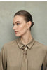 Minimalist Women Stripe Shirt Autumn Lapel Concealed Placket Loose Wide Leg Pants Casual Trousers Separate 12623109