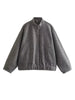 Woman Loose Gray Warm Baseball Jacket Autumn Casual Oversized Bomber Jacket Girls Vintage Thick Warm Outwear