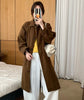 Color Patchwork Long-sleeved Coats for Women Spring and Autumn Korean Style Long Coats
