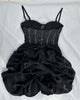 Women Mesh Diamonds Rhinestones Cake Style Big Swing Strap Bodycon Midi Dress Sexy Party Even Dresses Vestidos