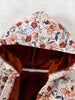 Autumn/Winter Women's Children's Full Print Flower Print Fleece Lined Thickened Hooded Jacket For Daily Casual Wear