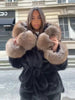 Hoody Faux Fur Furry Coats Women Belt Long Sleeve Pocket Thicken Warm Jacket Autumn Winter Urban Lady Streetwears