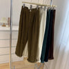 Retro High Waist Corduroy Pants Women Spring Fall Straight Causal Full Length Trousers Korean Baggy Black Pants
