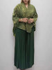 2 Pieces Set Women V Neck Full Sleeves Bandage Coat + Elastic Waist A Line Skirt Lady Pleated Clothes 2DC1483