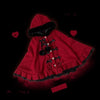 Japanese Harajuku Girls Sweet Bow Fur Ball Plush Cape Coats Women Lolita Kawaii Winter Warm Ponchos Jacket Hooded Cloak